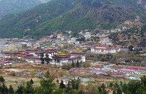 Thimphu, the administrative center of Bhutan.