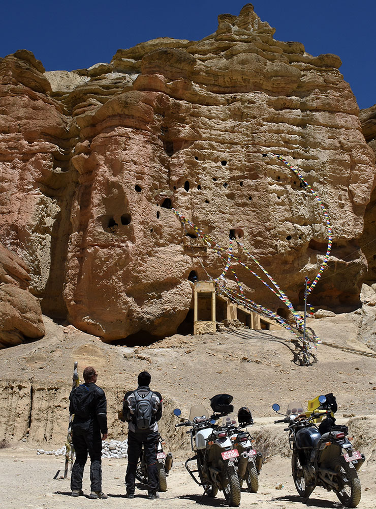 Visit the ancient sky caves with Wild Tracks Nepal motorbike tours