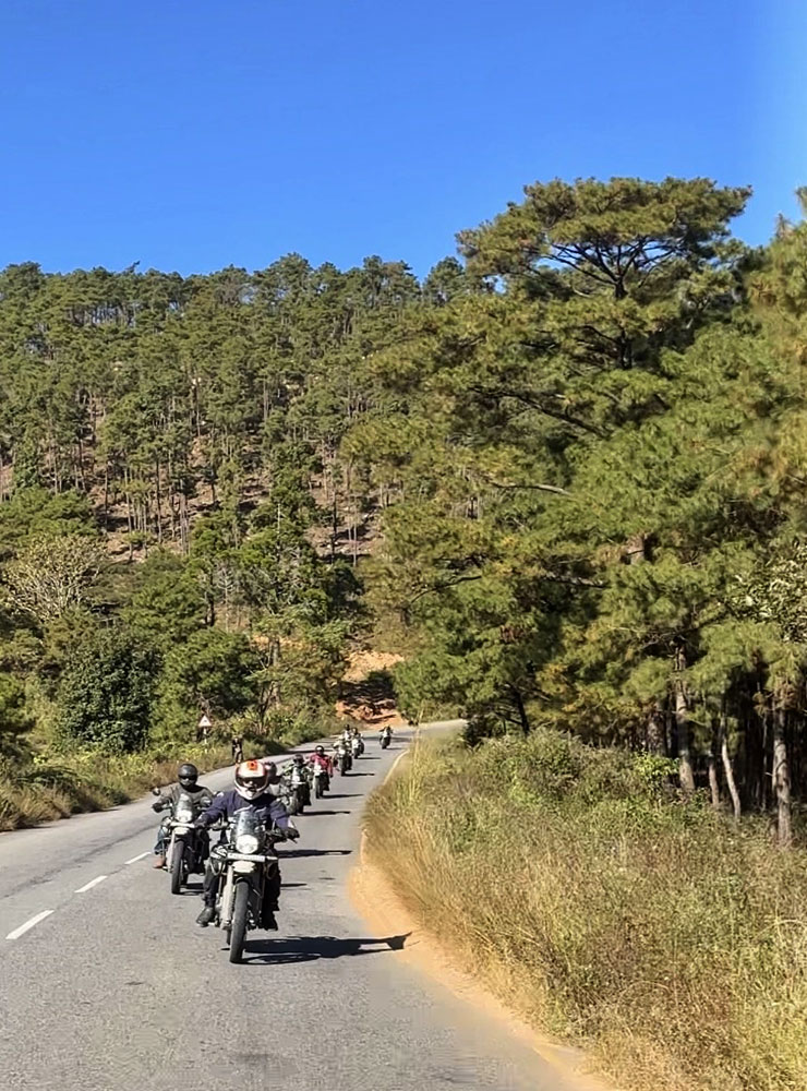 Himalayan 450 cruising on the roads of North East India with Wild Tracks Nepal motorbike tours
